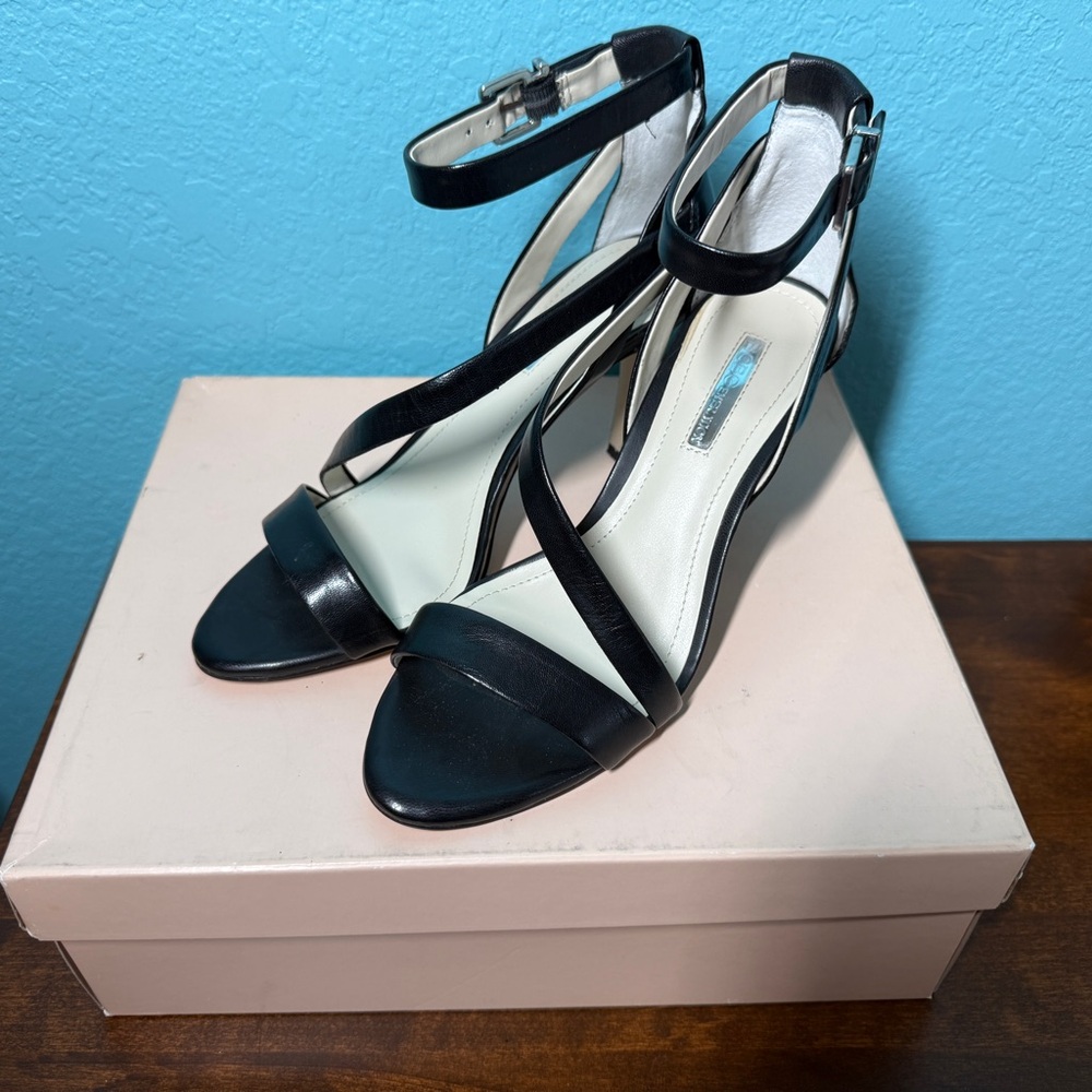 BCBGeneration Black Strappy Heels Size 6.5 - Picture 5 of 7